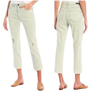 Kut From The Kloth Rachel Mom Jean Distresses Acid Wash Green Size 2